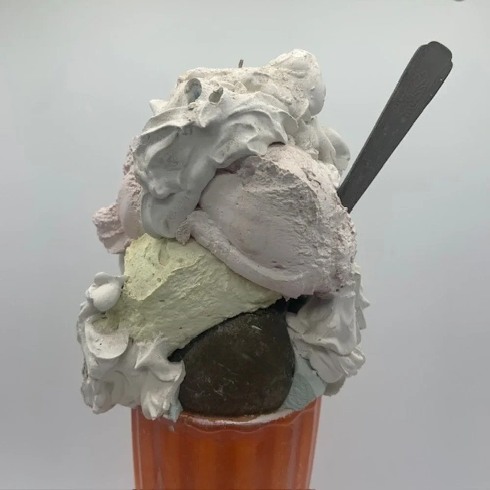 Faux Ice Cream Sundae Candle Holder 12.5